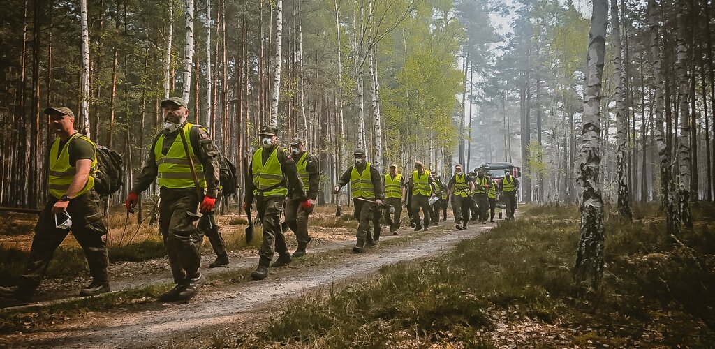 Terytorialsi wspierają walkę z pożarem w powiecie biłgorajskim