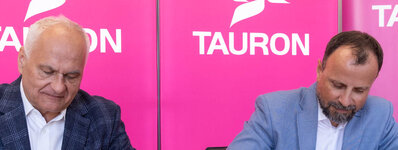 Podpisanie umowy o współpracy Tauron Mariusz Purat  PORT PC Paweł Lachman