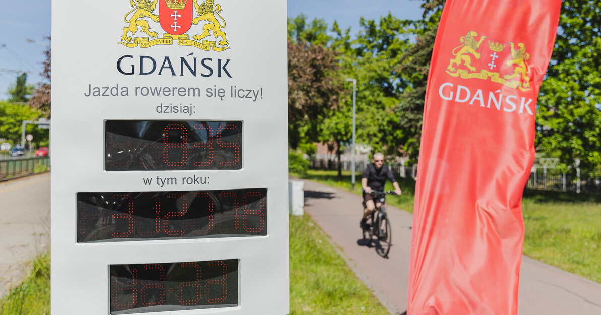 Licznik rowerowy  Fot Dominik Paszliński gdansk pl