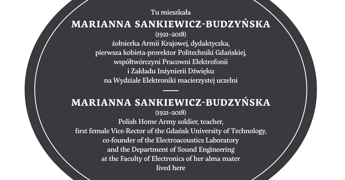 projekt tablicy Marianny Sankiewicz-Budzyńskiej
