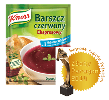 Sukces produktów Knorr w konkursie "Złoty Paragon 2014”