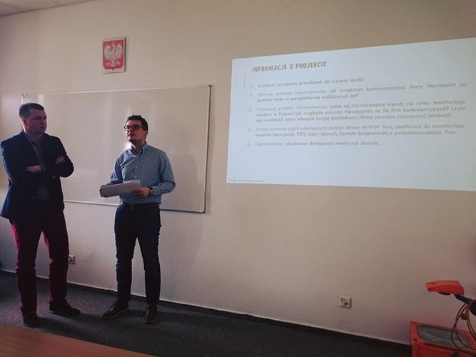 Pracowita sobota! Studenci Strategicznego Wywiadu Biznesowego prezentują finał projektu z udziałem Newspoint!