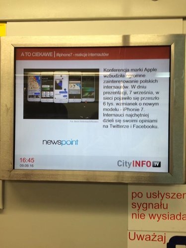 Dziś nasza notatka jeździ w Metro Warszawskie 😁 szykujecie się do zakupu nowego iPhone 7? 📱🖥📱