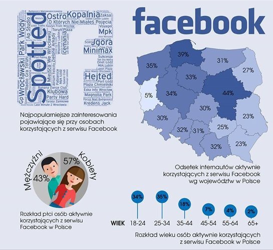 Zobaczcie infografikę stworzona dla Online Marketing Polska! Polacy na Facebooku! Ogień! :)