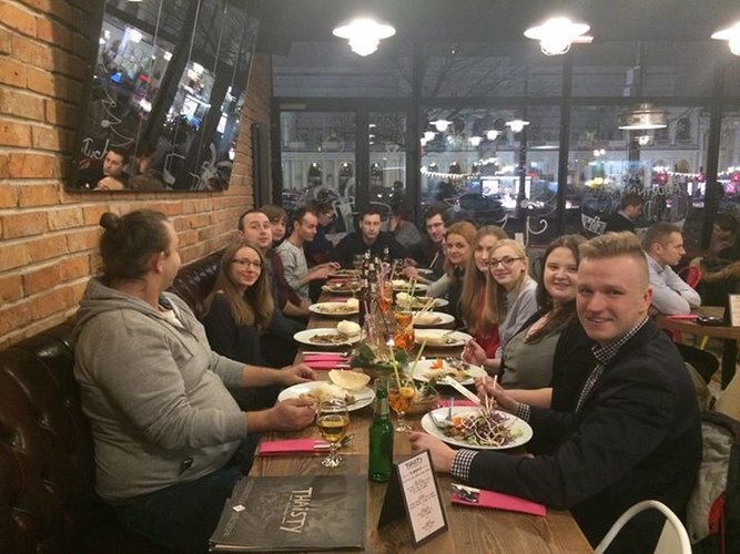 Nasz zespół podczas spotkania wigilijnego. 🎄 🎅 :)