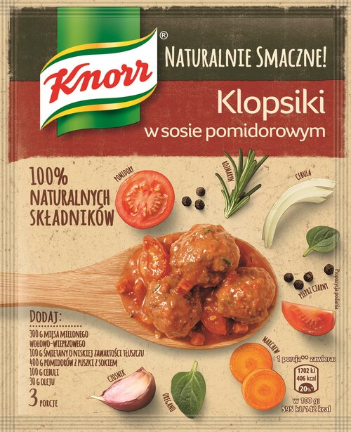 Klopsiki w sosie pomidorowym i Tagliatelle z kurczakiem Naturalnie Smaczne! Knorr