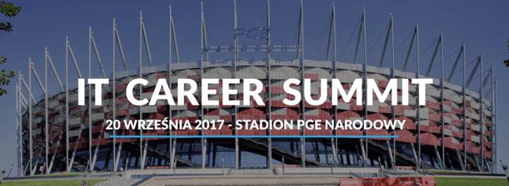 It Career Summit 2017 – Twoja kariera w IT 🤗💻
Widzimy się 20 września na PGE Narodowy ‼️
Zgłoś swój bezpłatny udział w targach, wystarczy wypełnić formularz zgłoszeniowy znajdujący się na stronie 🔜
http://itcareersummit.pl/wawa/#REJESTRACJA