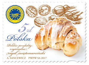 Polskie produkty regionalne - rogal świętomarciński _ znaczek 