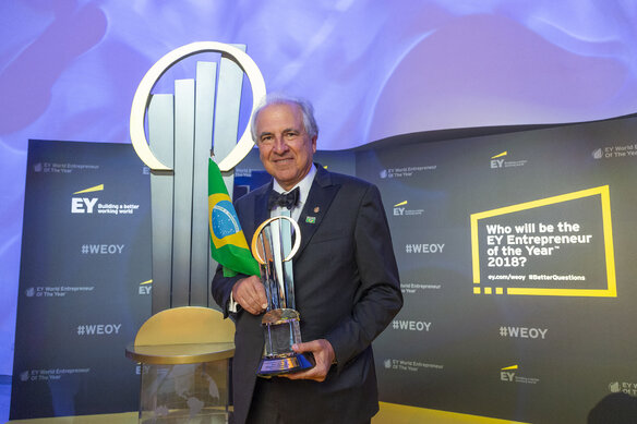 Rubens Menin, założyciel i prezes brazylijskiej firmy MRV Engenharia Światowym Przedsiębiorcą Roku EY 2018