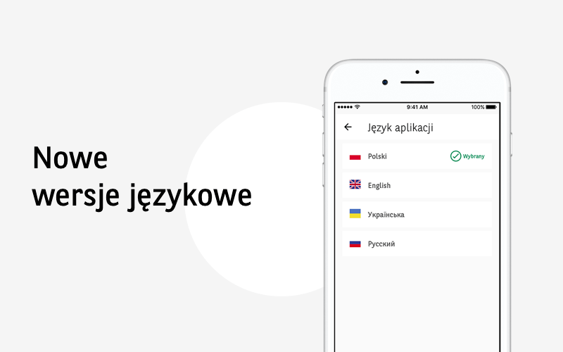 Aplikacja mobilna Banku BGŻ BNP Paribas GOmobile dostępna w języku ukraińskim i rosyjskim
