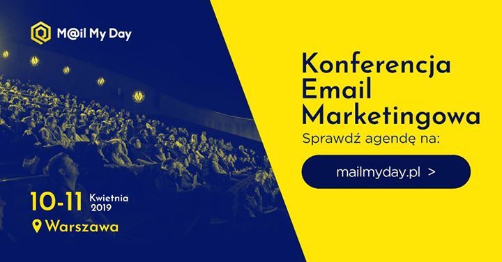 Zostaliśmy Patronem M@il My Day.
Już 10 i 11 kwietnia 2019 roku będzie jedyna w swoim rodzaju okazja do wejścia w świat e-mail marketingu! 😃
Zainspiruj się, odśwież marketing w swojej firmie, zdobądź nowe kontakty biznesowe i dzięki...