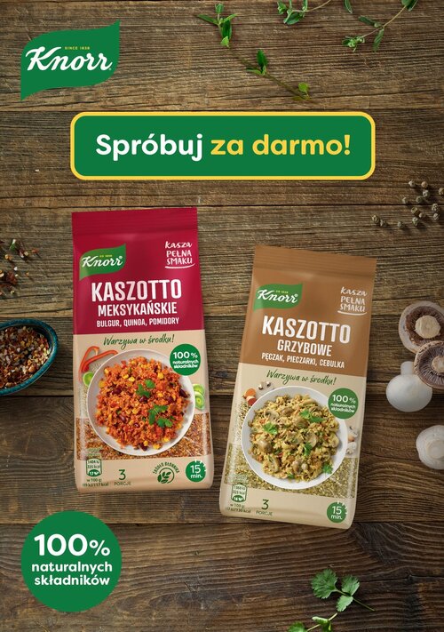 Smakuj i wygrywaj Kaszę pełną smaku Knorr – akcja darmowego próbowania i konkurs produktowy