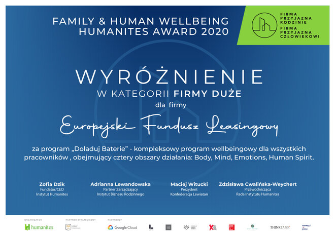 wyróżnienie-F&HWHA2020--Europejski Fundusz Leasingowy