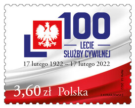 100-lecie służby cywilnej znaczek 39,5x31,25 