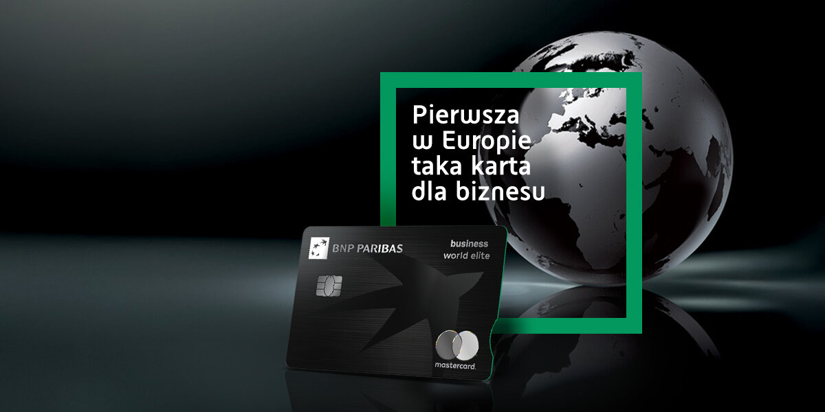 Bank BNP Paribas jako pierwszy bank w Europie wprowadza elitarną, a przy tym biodegradowalną kartę Mastercard Business World Elite dla klientów biznesowych