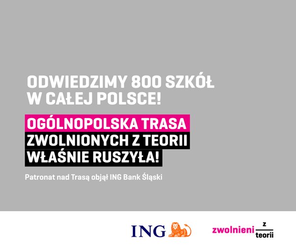 Ruszają Zwolnieni z Teorii pod patronatem ING