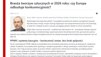 Branża tworzyw sztucznych w 2026 roku: czy Europa odbuduje konkurencyjność?