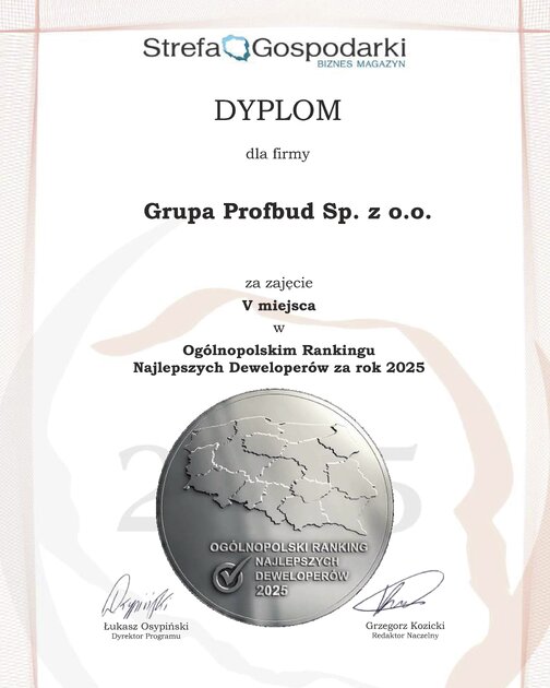 PROFBUD w czołówce Ogólnopolskiego Rankingu Najlepszych Deweloperów ...