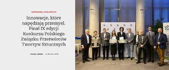  Innowacje, które napędzają przemysł. Finał IX edycji Konkursu Polskiego Związku Przetwórców Tworzyw Sztucznych 