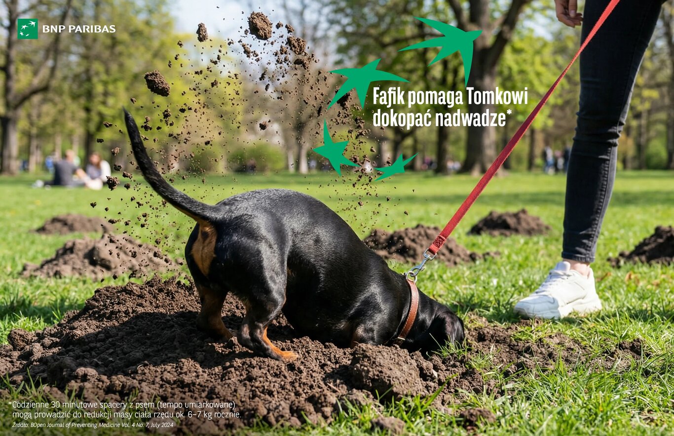 Bank BNP Paribas we współpracy z Mastercard prezentują poradnik pt.: „SPACERY Z PSEM WYJDĄ CI NA ZDROWIE”